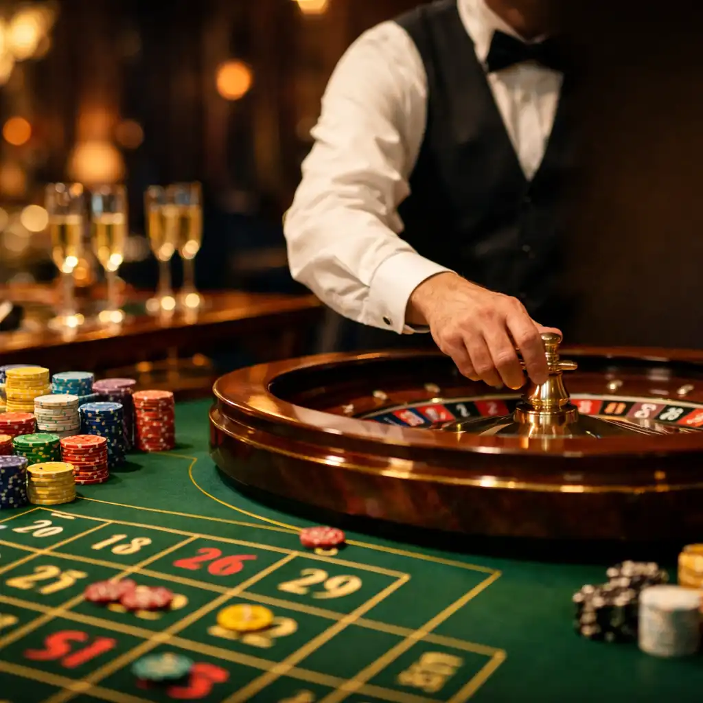 Wieczór kasynowy w eleganckim hotelu pięciogwiazdkowym w Krakowie